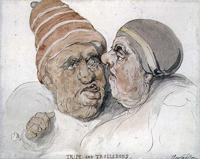 Kald og trollebobs (akvarel) af Thomas Rowlandson