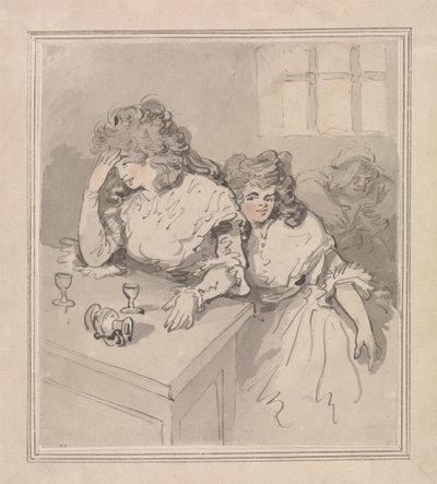 To piger, der tipper af Thomas Rowlandson