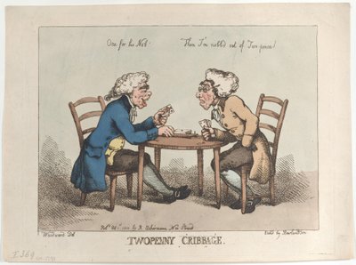 Twopenny Cribbage, [1. oktober 1799], genudgivet 1810., [1. oktober 1799], genudgivet 1810. af Thomas Rowlandson
