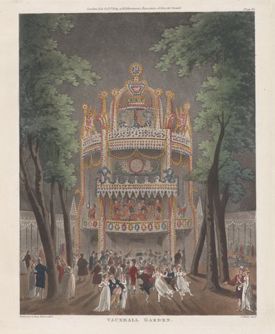 Vauxhall Garden, 2. oktober 1809., 2. oktober 1809 af Thomas Rowlandson