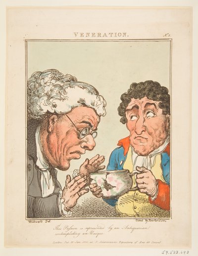 Venation Le Brun Travested, eller Caricatures of the Passions, 21. januar 1800. af Thomas Rowlandson