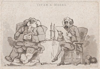 Præst og Moses, 1786., 1786. af Thomas Rowlandson
