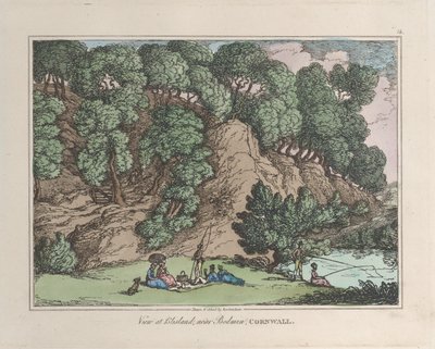 Udsigt på Blisland, nær Bodmin, Cornwall, fra Sketches from Nature, 1822., 1822. af Thomas Rowlandson