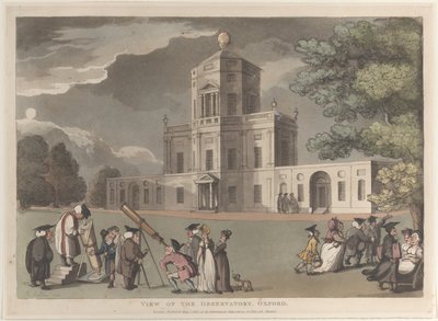 Udsigt over observatoriet, Oxford, 1. maj 1810., 1. maj 1810. af Thomas Rowlandson
