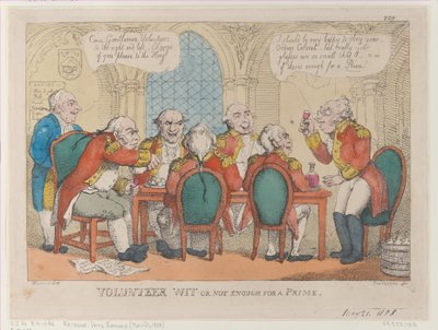 Frivillig Vidt eller Ikke nok til en Prime, 21. maj 1808., 21. maj 1808. af Thomas Rowlandson