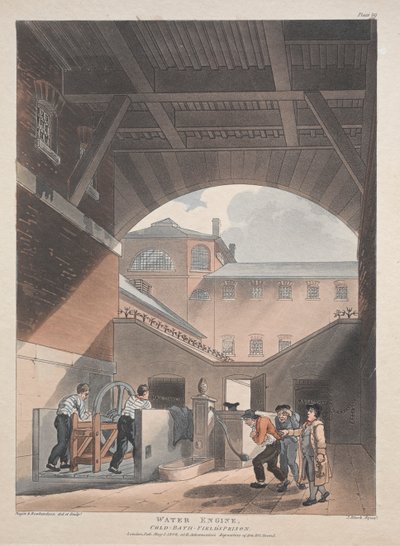 Vandmotor, Coldbath, Fields Prison af Thomas Rowlandson