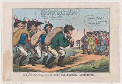 We Fly By Night, or The Free Booters Intercepted, 27. august 1808., 27. august 1808. af Thomas Rowlandson