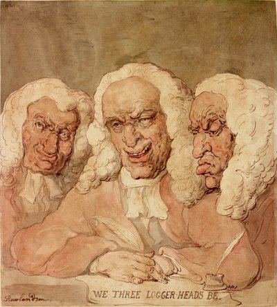 We Three Loggerheads Be, ca. 1805 (blæk, blyant og akvarel på papir) af Thomas Rowlandson