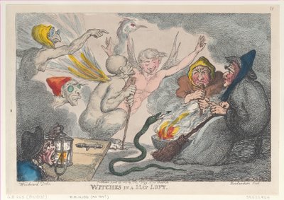Hekse i et høloft, 29. april 1807., 29. april 1807. af Thomas Rowlandson