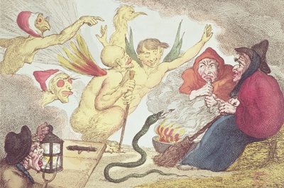 Hekse på en høloft af Thomas Rowlandson