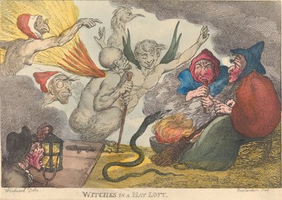 Hekse på en høloft af Thomas Rowlandson