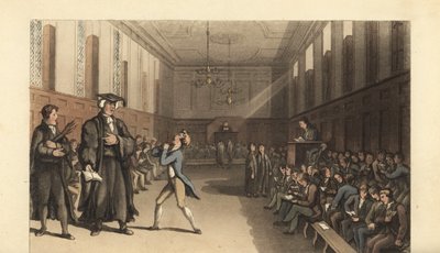 Ung studerende dimitterer fra en drengeskole af Thomas Rowlandson