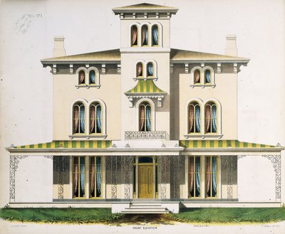 Front elevation til villa nr. 1, fra 