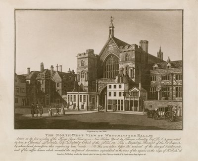 Den nordvestlige udsigt over Westminster Hall af Thomas Sandby