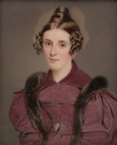 Portræt af en dame, ca. 1835. af Thomas Seir Cummings