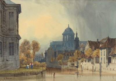 Udsigt over Vor Frue Kirke i Hanswijk, Mechelen (Malines), Belgien af Thomas Shotter Boys
