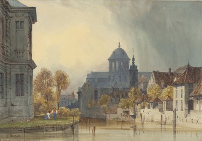 En udsigt over Vor Frue Kirke af Hanswijk, Mechelen (Malines), Belgien af Thomas Shotter Boys