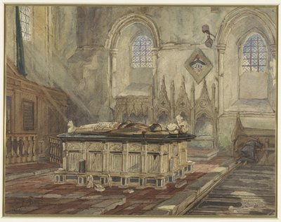 Graven af ​​Sir George Broke, Lord Cobham og hans kone Anne af Thomas Shotter Boys