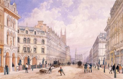 Holborn Viaduct, London, 1871 af Thomas Shotter Boys