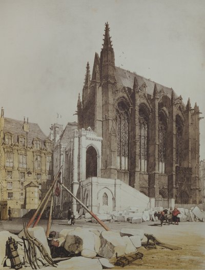 La Sainte Chapelle, fra Picturesque Architecture i Paris, udgivet 1839 af Thomas Shotter Boys