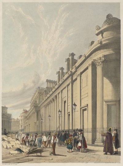 London, som det er: Banken, der ser mod Mansion House af Thomas Shotter Boys