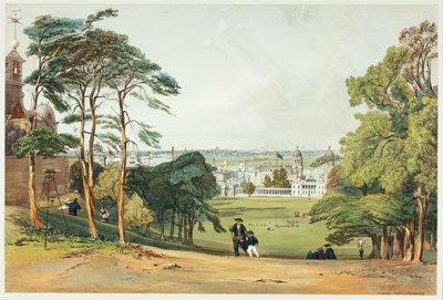 London, fra Greenwich, tallerken fem fra Original Views of London as It Is af Thomas Shotter Boys