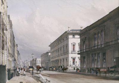 Pall Mall: Klubhuse, 1842, af Thomas Shotter Boys