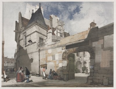 Malerisk arkitektur i Paris, Gent, Antwerpen, Rouen: Hôtel de Cluny, Paris af Thomas Shotter Boys
