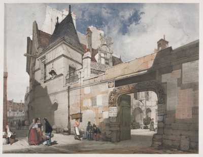Malerisk arkitektur i Paris, Gent, Antwerpen, Rouen: Hôtel de Cluny, Paris af Thomas Shotter Boys