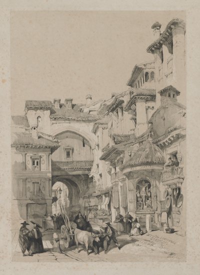 Maleriske skitser i Spanien: Porten til Vivarrambla, Granada af Thomas Shotter Boys