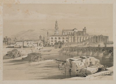 Maleriske skitser i Spanien: Rester af en romersk bro på Guadalquiver, Cordova, 1837. af Thomas Shotter Boys