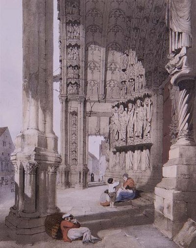 South Porch of Chartres Cathedral, illustration fra 