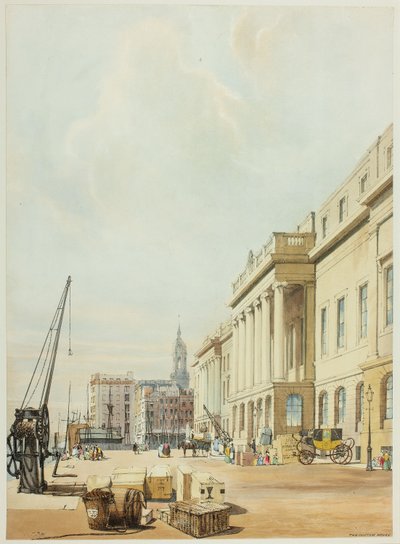 The Custom House, plade tre fra Original Views of London as It Is af Thomas Shotter Boys
