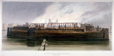 Tower of London morgenen efter branden i Armory den 30. oktober 1841 af Thomas Shotter Boys