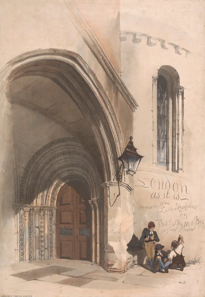 Titelside på et sæt litografier fra London af Thomas Shotter Boys
