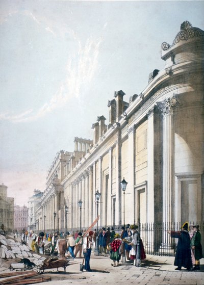 Udsigt over Bank of England City of London, 1842 af Thomas Shotter Boys