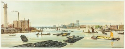Westminster, fra Waterloo Bridge, plade nitten fra Original Views of London as It Is af Thomas Shotter Boys