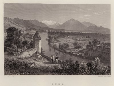 Thun (farve litho) af Thomas Sidney (after) Cooper