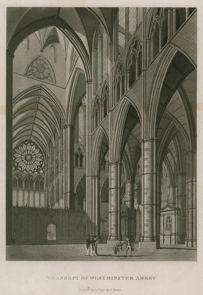 Transept af Westminster Abbey, London af Thomas Snr. Malton