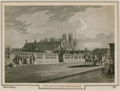 Udsigt over Westminster Bridge af Thomas Snr. Malton