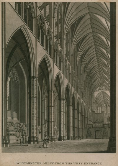 Westminster Abbey, London, fra den vestlige indgang af Thomas Snr. Malton
