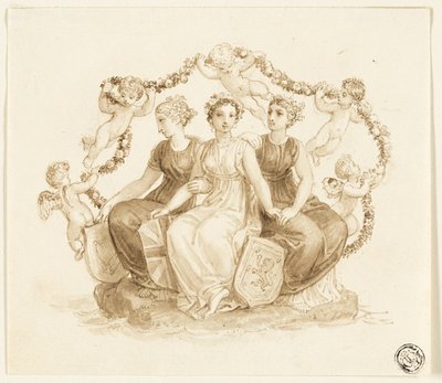 Allegori over England, Skotland og Irland af Thomas Stothard
