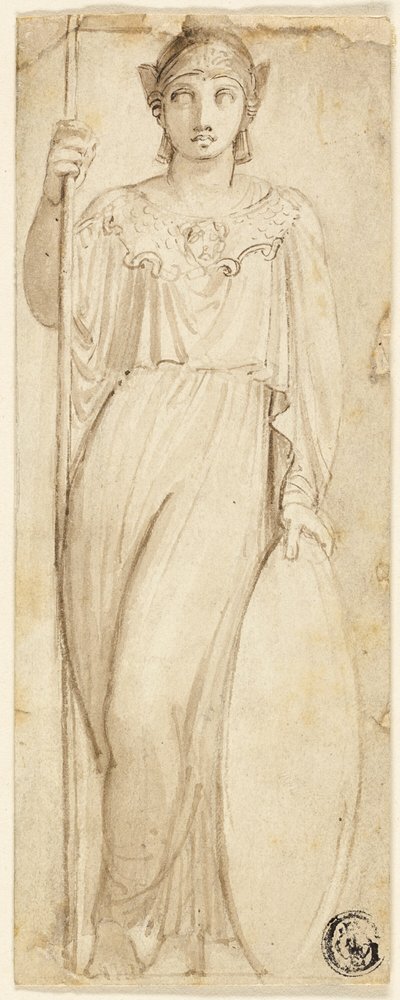 Athena, eller Britannia identificeret som Athena af Thomas Stothard
