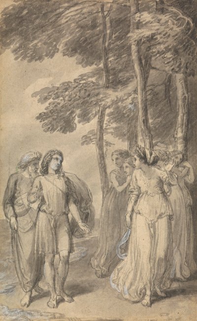 En af seks illustrationer til Fenelons "The Adventures of Telemachus son of Ulysses" af Thomas Stothard