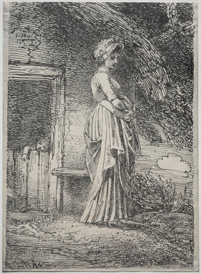 Prøver af polyautgrafi: Det tabte æble, 1803. af Thomas Stothard