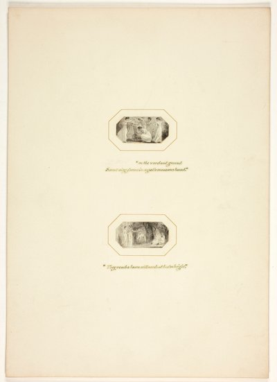 Studie für eine Platte aus The Task af Thomas Stothard