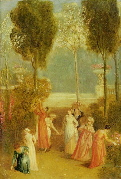 The Garden, ca. 1820 (olie på panel) af Thomas Stothard