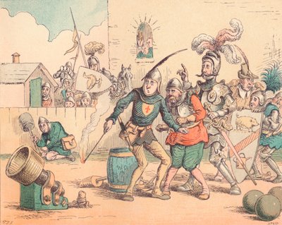Indførelsen af artilleri, c1884 af Thomas Strong Seccombe
