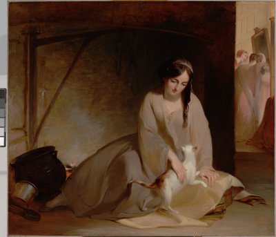 Askepot ved køkkenbålet af Thomas Sully