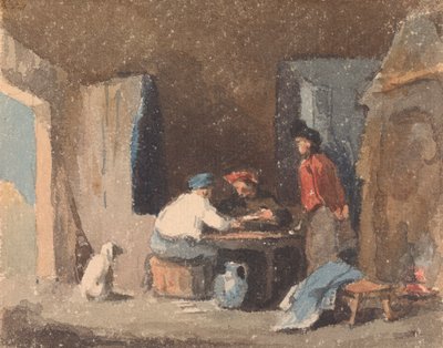 Figurer ved et bord inde i et sommerhus af Thomas Sully